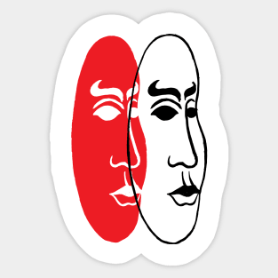 TWO FACES - Not a Simple Graph by VSG Sticker